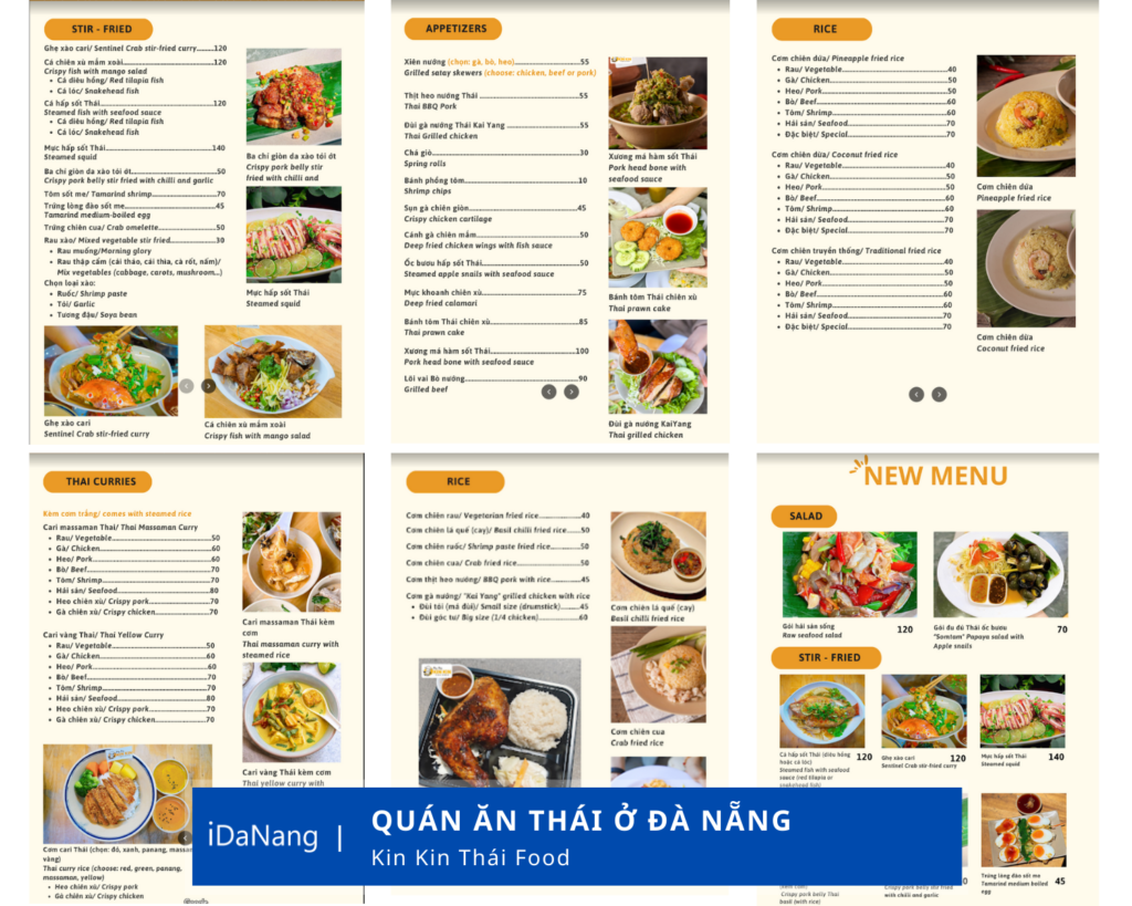 Menu Kin Kin Thai Food