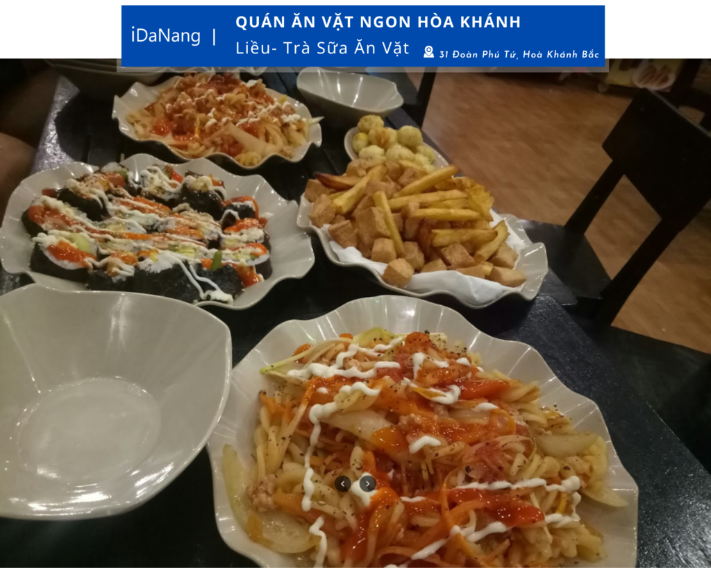 Món ăn tại Liều Hòa Khánh